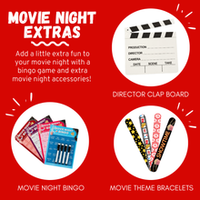 Load image into Gallery viewer, Movie Night Co.™ Gift Box Set – Snacks, Candy, Bingo & Fun Movie Night Extras