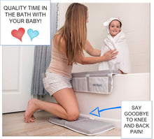 Load image into Gallery viewer, Bath Kneeler and Elbow Rest with Bath Toy Storage - XOXO Parents