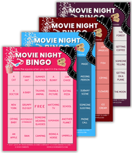 Load image into Gallery viewer, Movie Night Bingo Cards - XOXO Parents