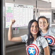 Load image into Gallery viewer, Magnet Chore Chart for Kids - White - XOXO Parents