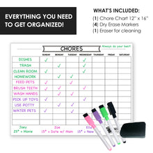 Load image into Gallery viewer, Magnet Chore Chart for Kids - White - XOXO Parents