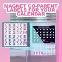 Load image into Gallery viewer, Magnetic CoParenting Labels for Calendar - XOXO Parents