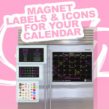 Load image into Gallery viewer, Magnetic Month Labels, Dates & Holidays (Black) - XOXO Parents