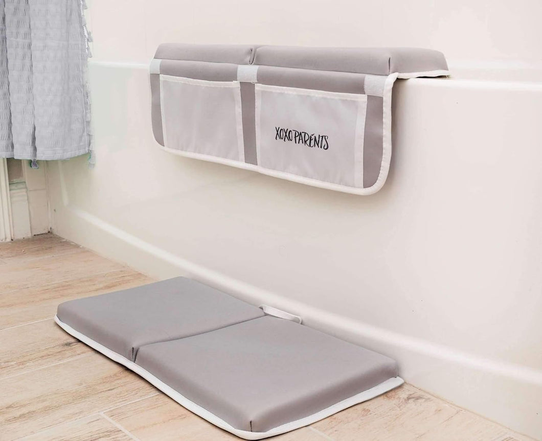 Bath Kneeler and Elbow Rest with Bath Toy Storage