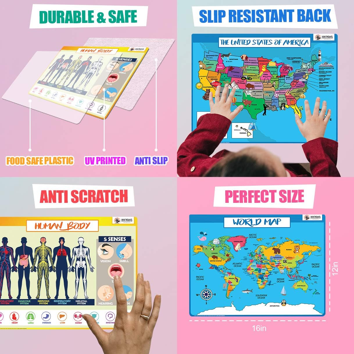 Kids Placemat - School Age - XOXO Parents