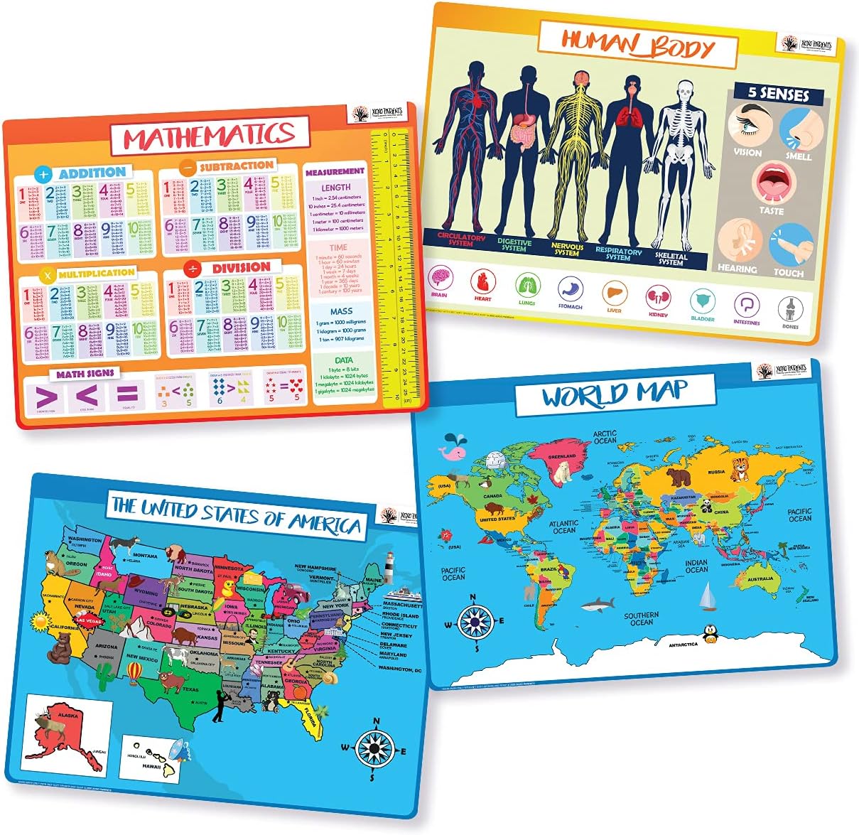 Kids Placemat - School Age - XOXO Parents