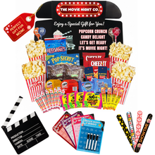 Load image into Gallery viewer, Movie Night Co.™ Gift Box Set Snacks + Movie Night Bingo &amp; More - XOXO Parents
