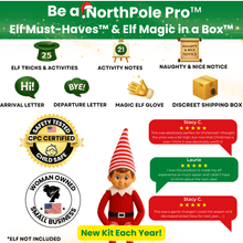 Load image into Gallery viewer, NorthPole Pro™ 25 Day Christmas Elf Kit - Magic Elf Must - Haves™ &amp; Elf Magic in a Box™ - XOXO Parents
