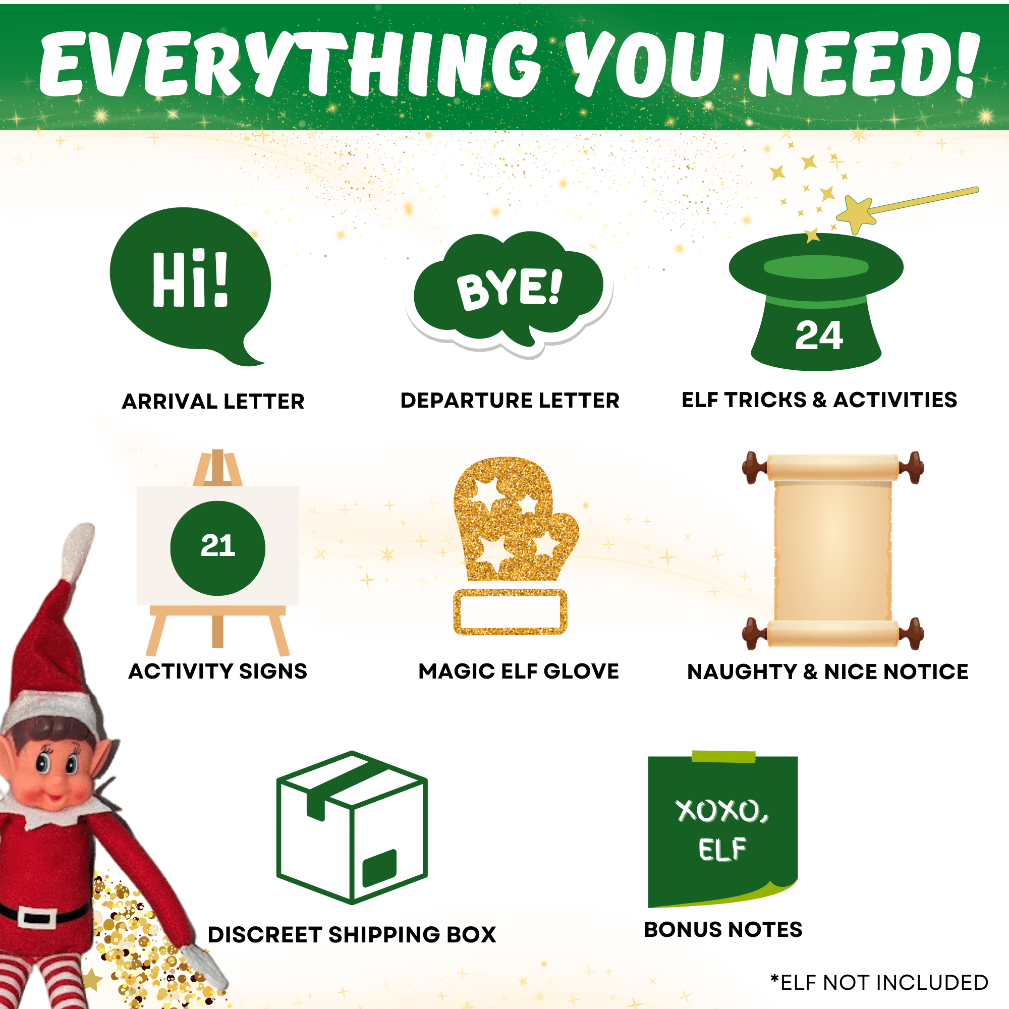 NorthPole Pro™ Elf Kit for Christmas - 24 Days of Activities - XOXO Parents
