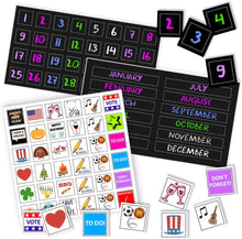 Load image into Gallery viewer, Colorful Magnetic Numbers and Month Labels - XOXO Parents
