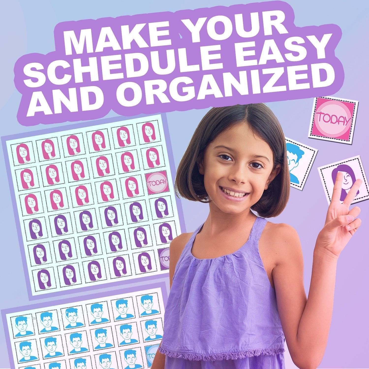 Magnetic CoParenting Labels for Calendar - XOXO Parents